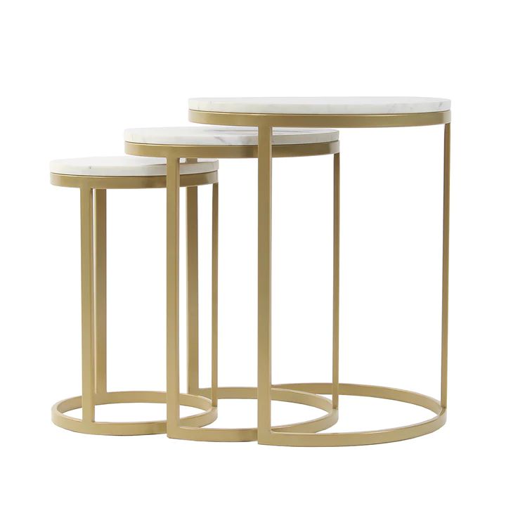 Harmony Nesting Marble Side Table Set of 3