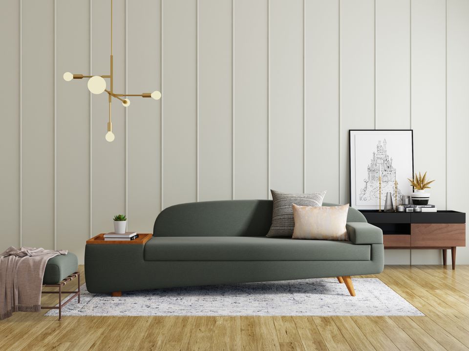Wedge 3 Seater Sofa, Right Arm